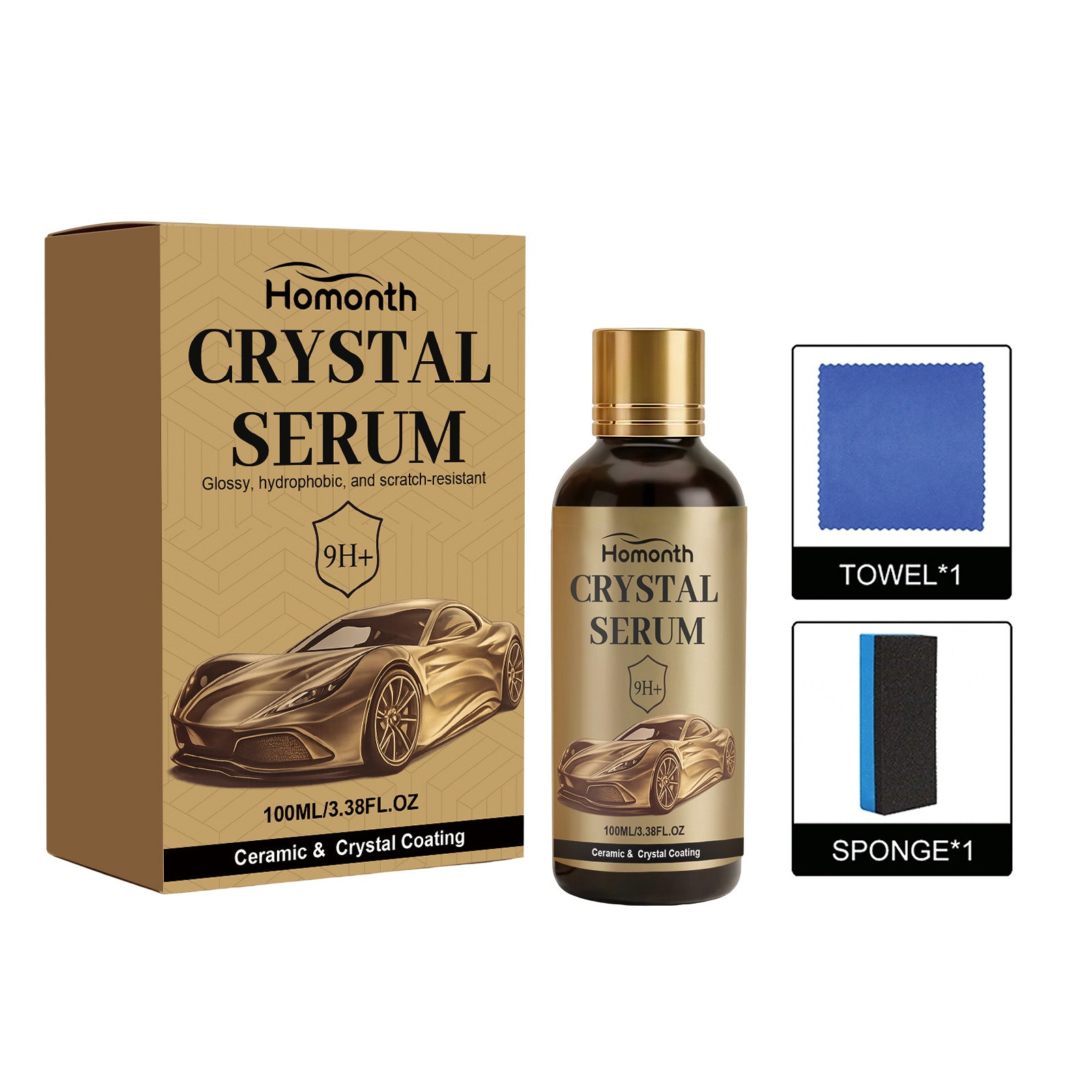 Homonth Ceramic Crystal Coating Kit 100ml - SKU00027255