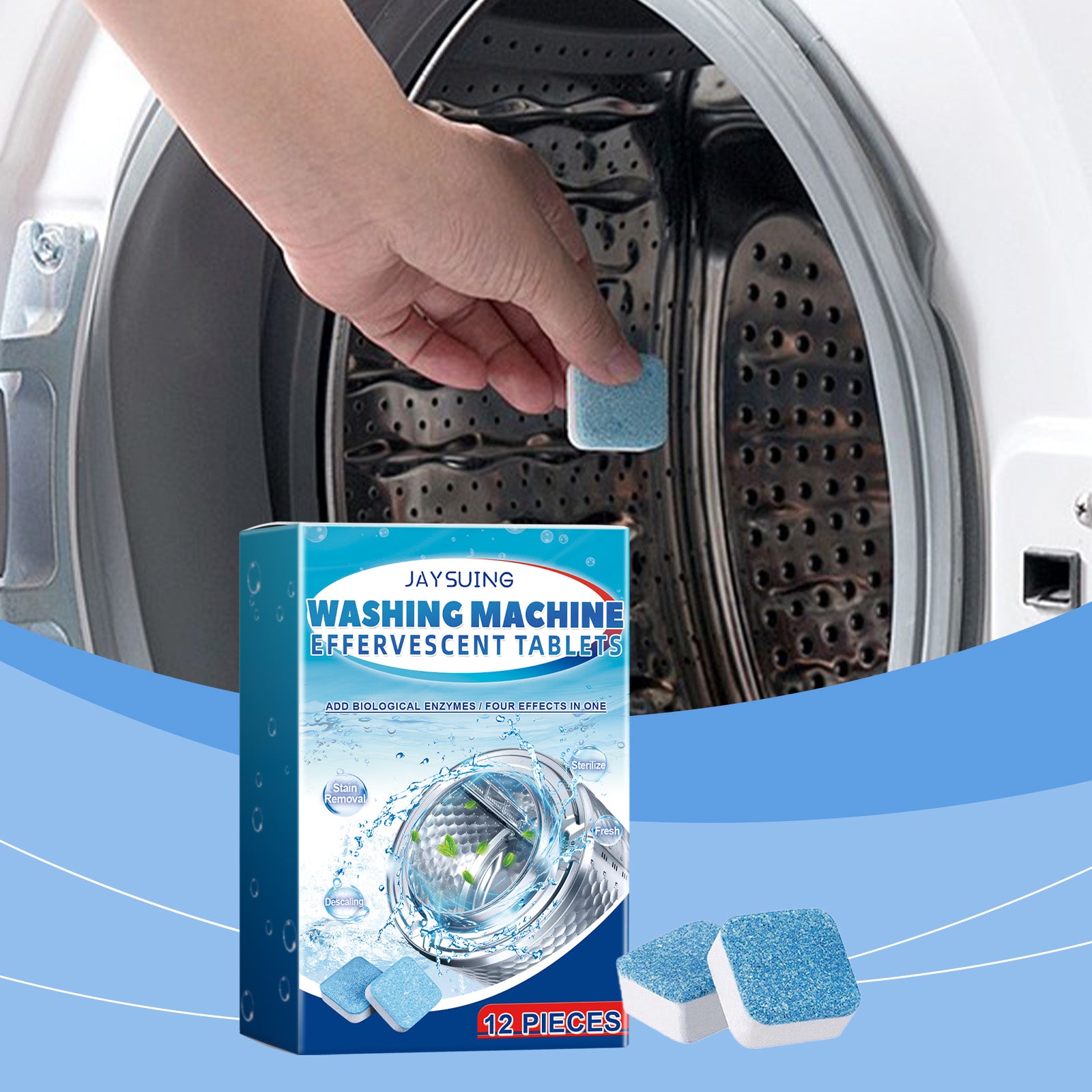 Jaysuing Washing Machine Cleaning Tablets - 12 Pack - JAC02-A002-12-BU1