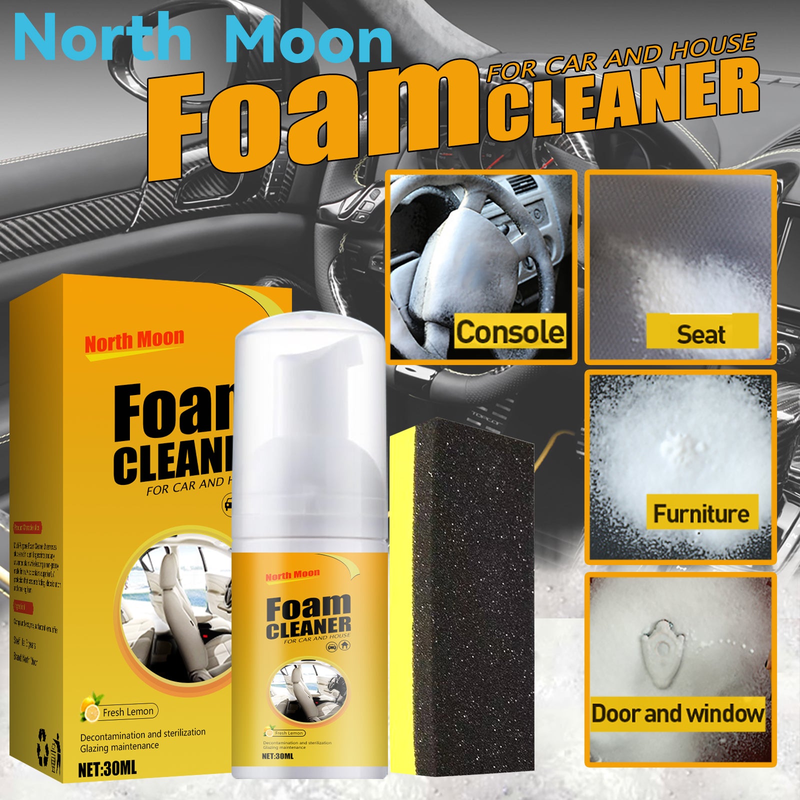 Car Interior Foam Cleaner 30ml - PGYH004