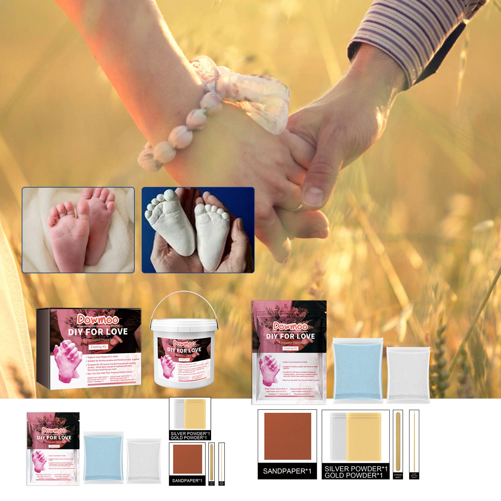 DIY Hand Casting Kit for Couples - Bucket Set