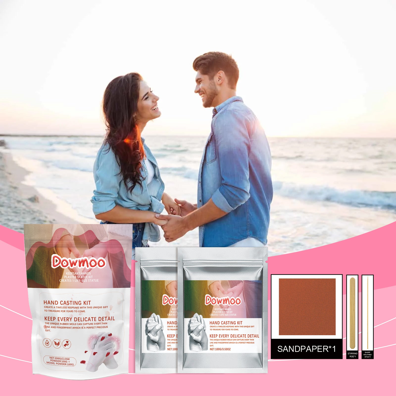 Valentine DIY Hand Casting Kit for Couples