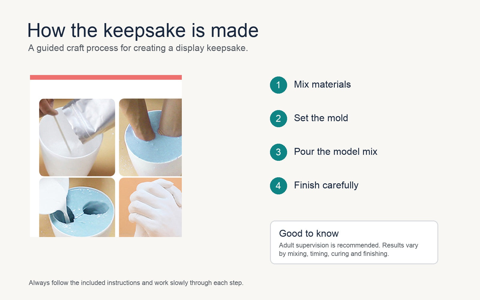 Diy Hand Casting Kit For Keepsakes
