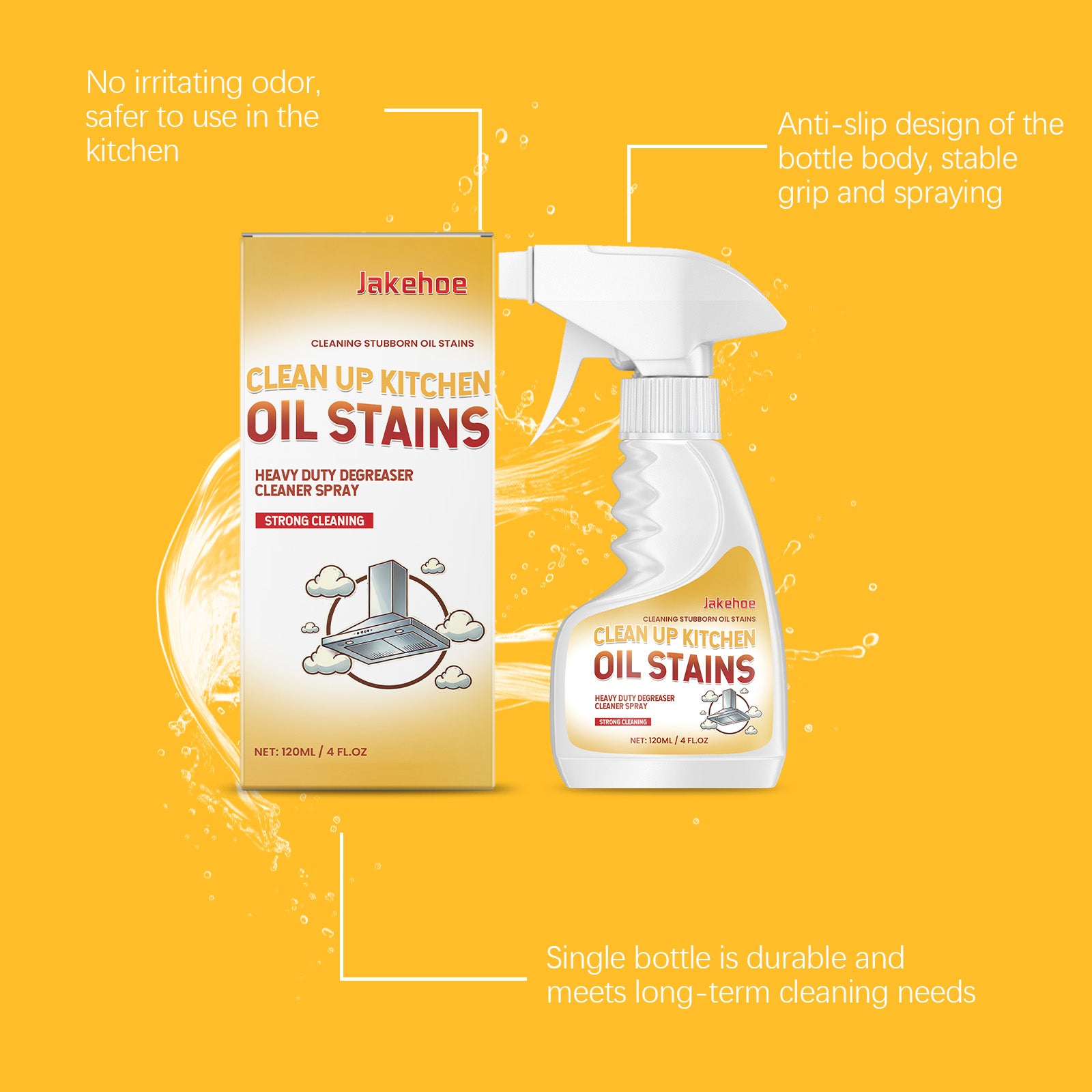 Jakehoe Kitchen Oil Stain Cleaner Spray 120ml - JH-C01-0149-01