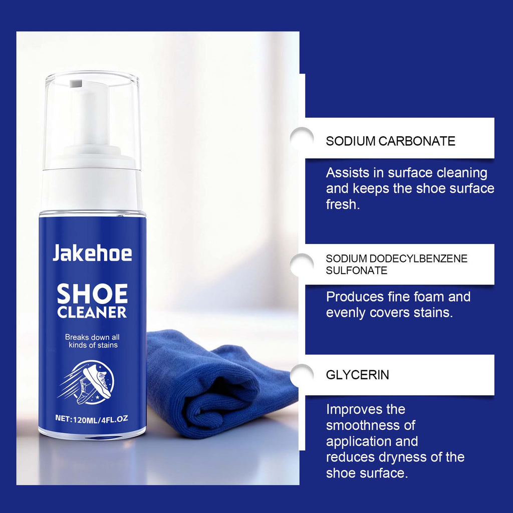 Jakehoe No-Rinse White Shoe Foam Cleaner 120ml - SKU00000804