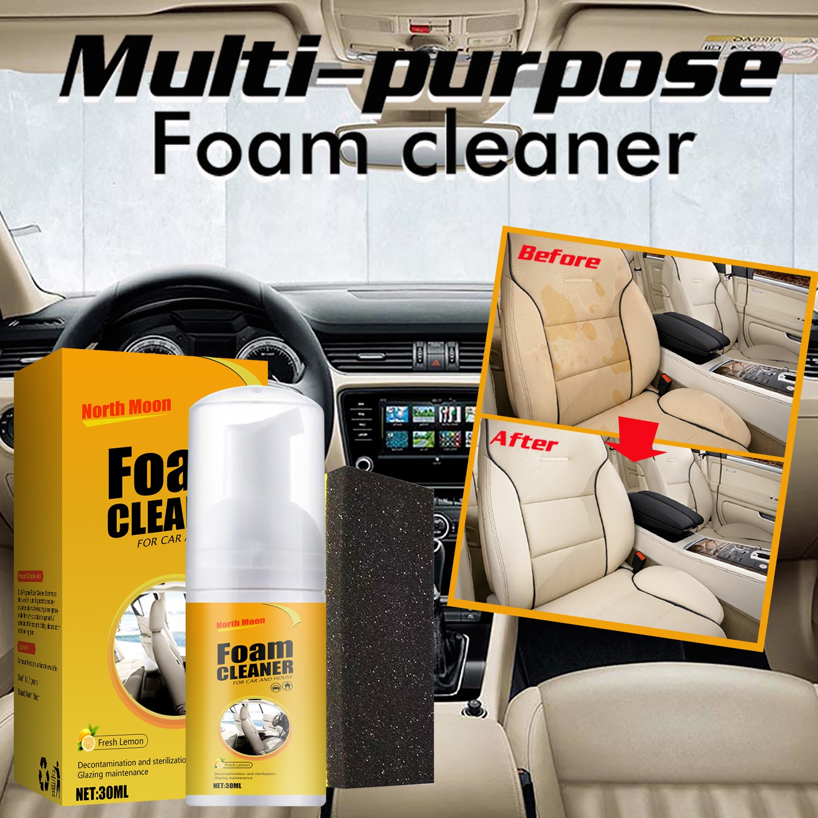Car Interior Foam Cleaner 30ml - PGYH004