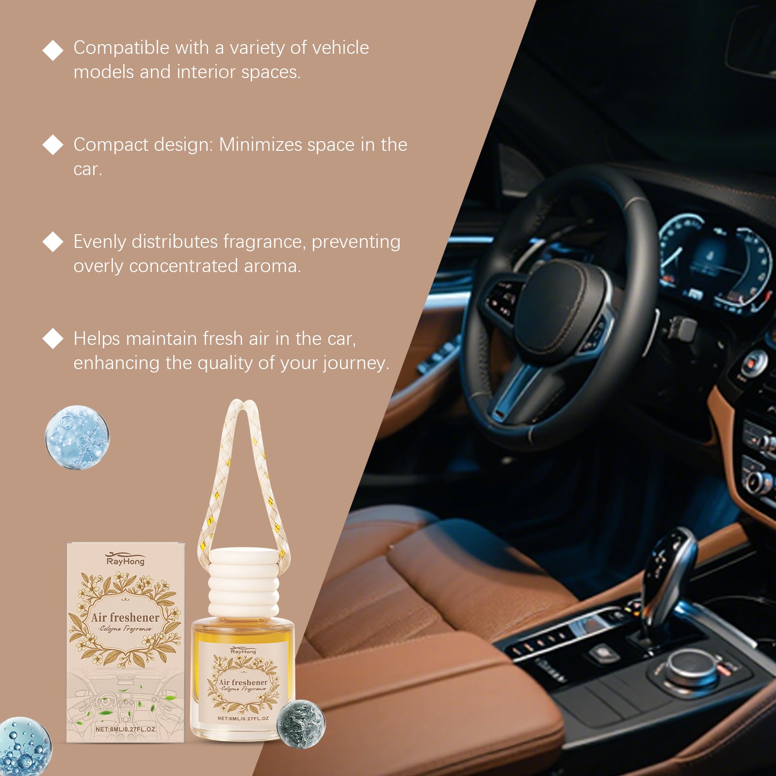 Rayhong Cologne Car Air Freshener - SKU00000975