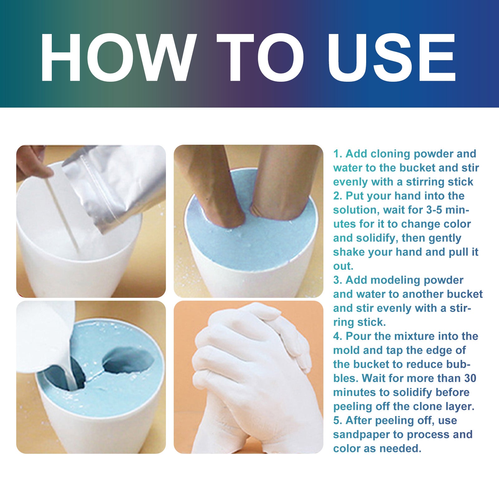 DIY Hand Casting Kit for Couples - Bucket Set