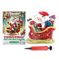 Dowmoo Santa sleigh standing Christmas balloon with hand pump
