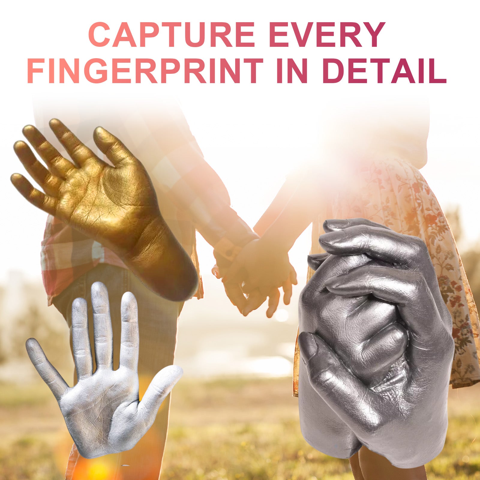 Examples of gold and silver finished hand-cast keepsakes