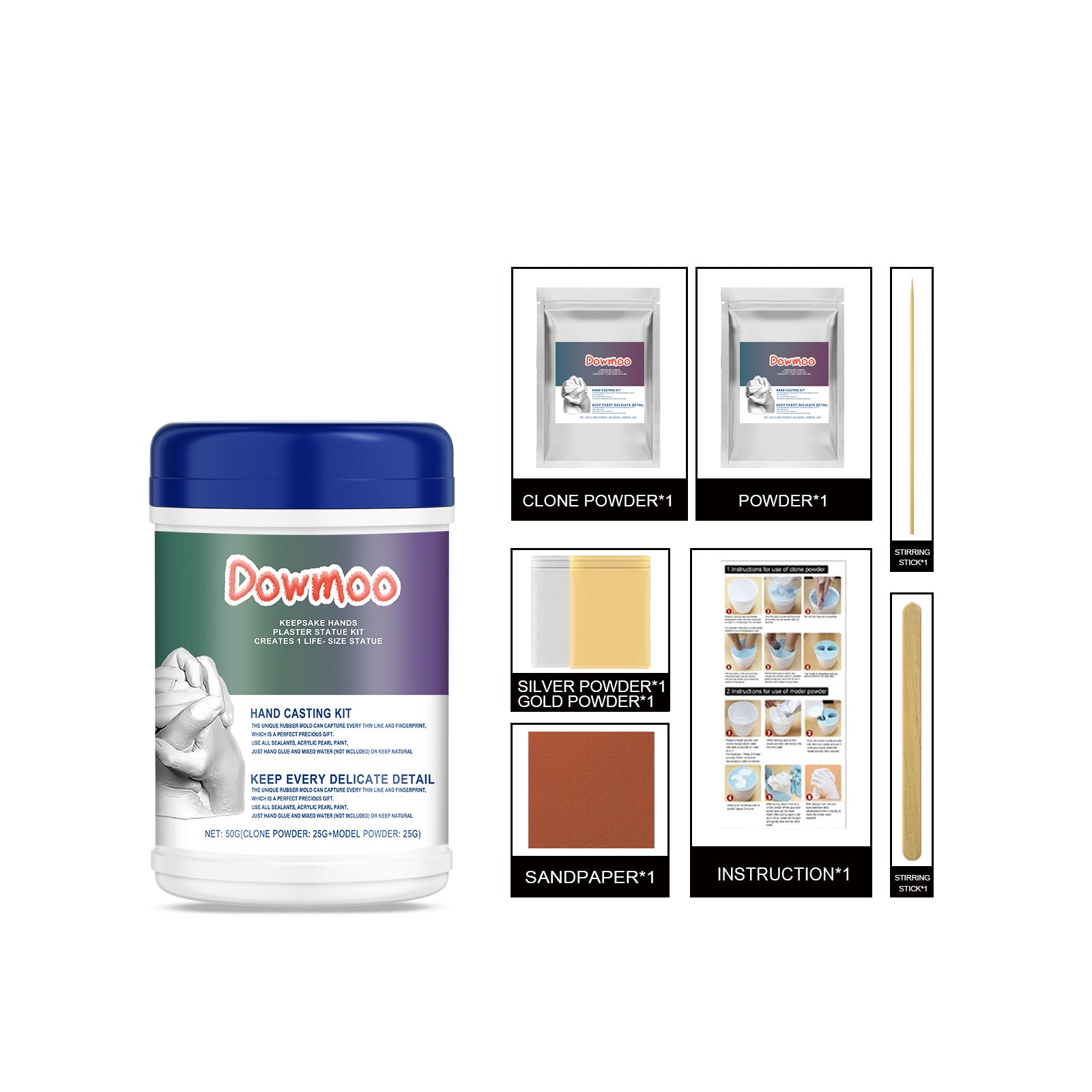 Dowmoo DIY 3D Hand-Casting Keepsake Kit