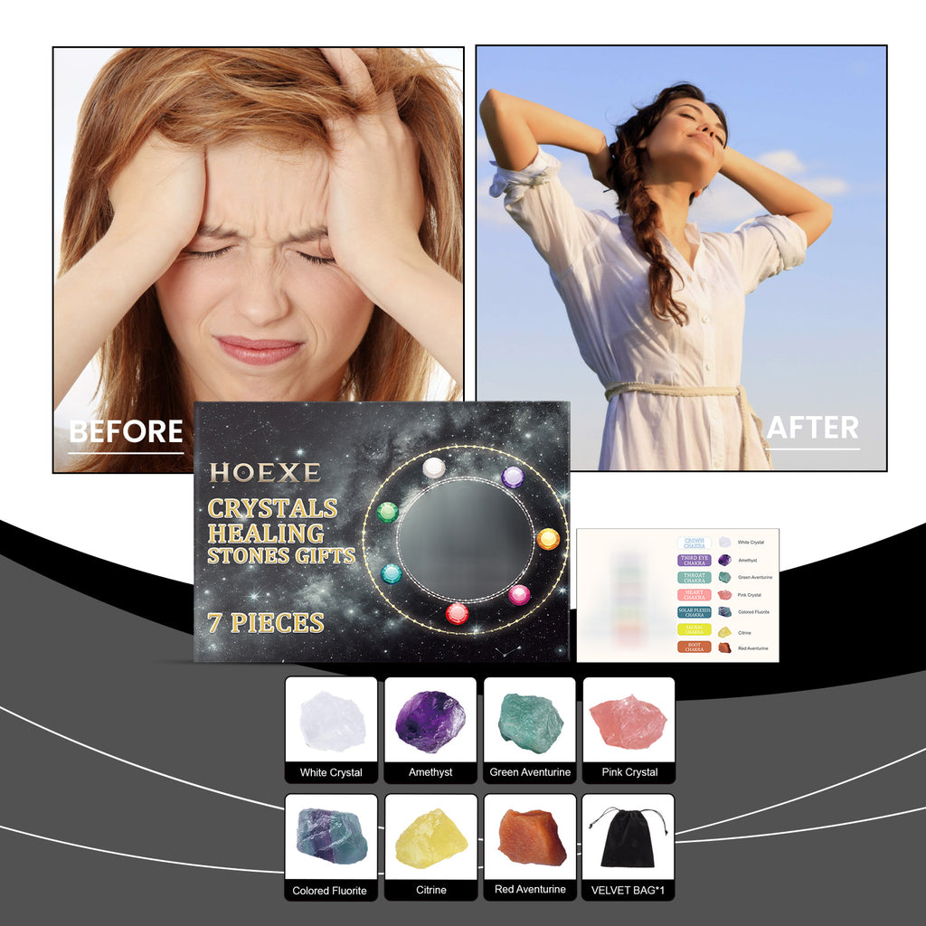 Hoexe natural stone set in celestial gift packaging