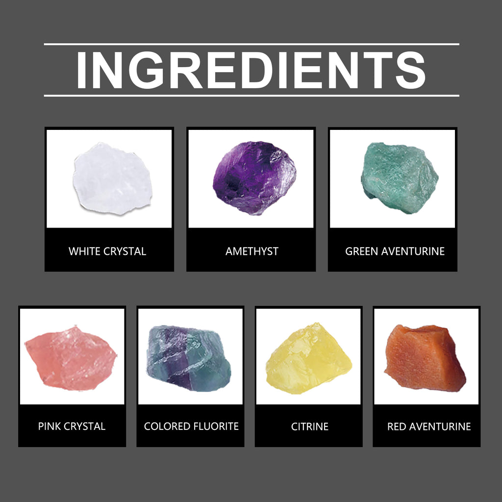 Labeled natural stones included in the Hoexe collection