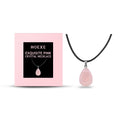 Hoexe pink crystal pendant necklace with original retail box