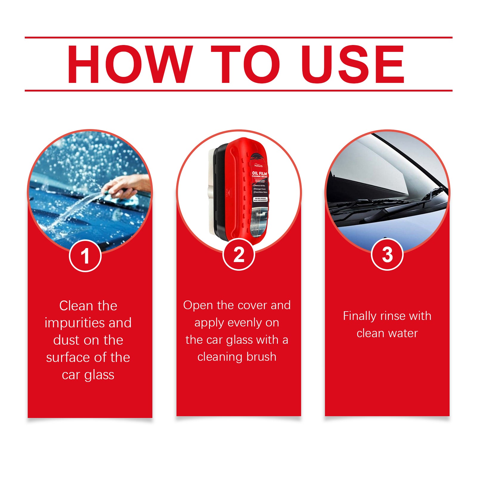 Windshield Oil Film Cleaning Brush 120ml - HM-E03-0114-01