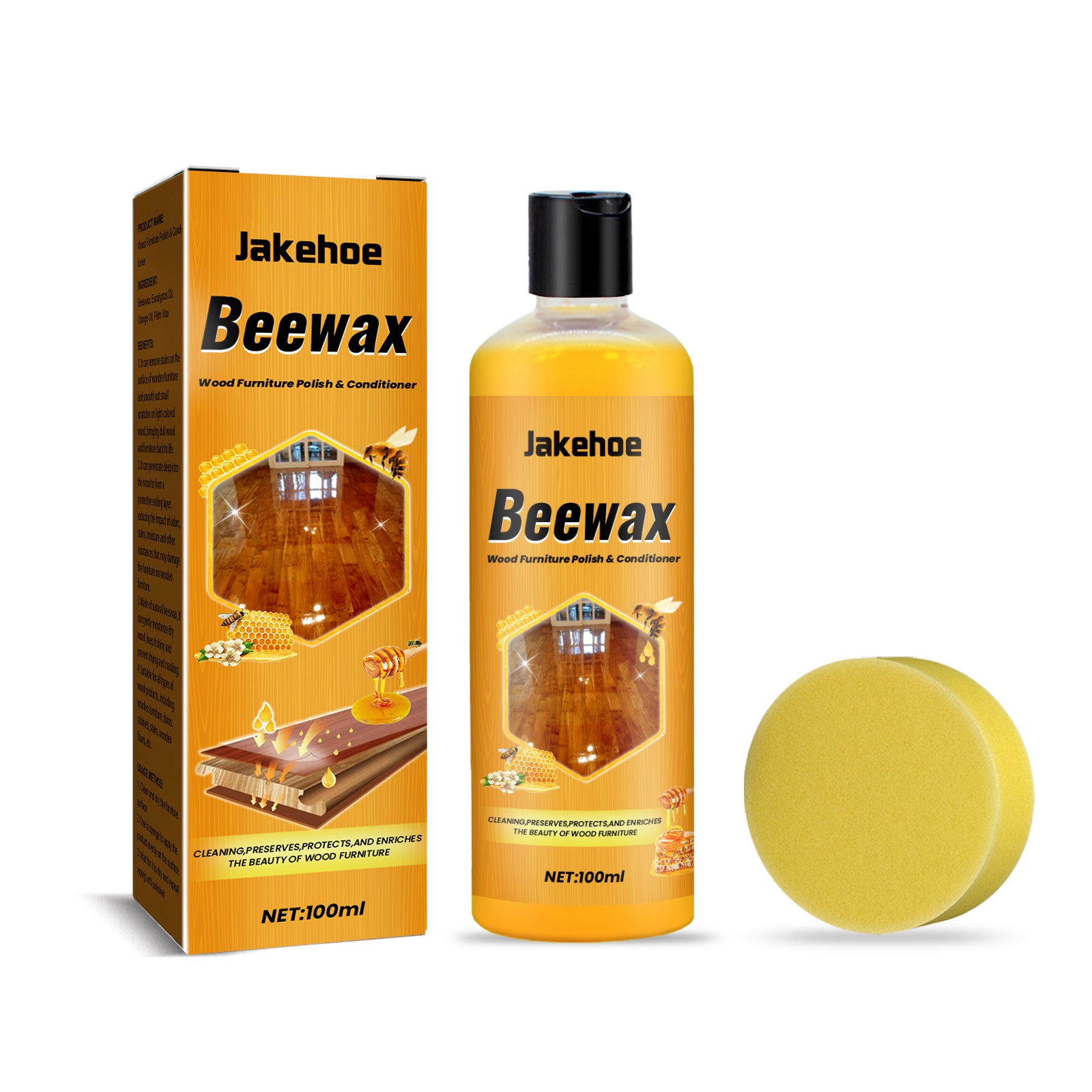 Jakehoe Wood Floor Cleaner & Maintenance Polish — 2 × 100 ml
