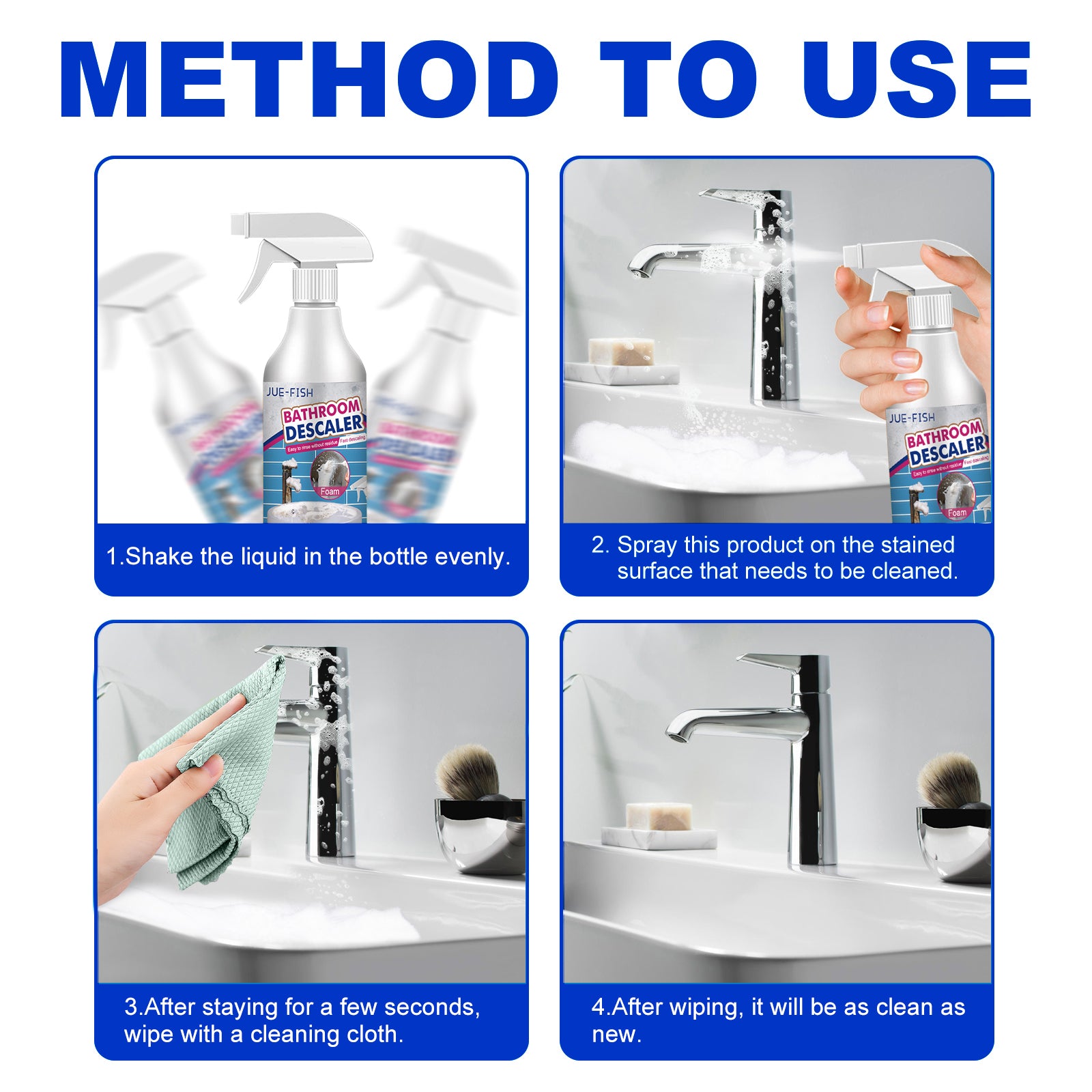 Bathroom Descaler Spray 60ml Kit - JFyls92yx01-60ml