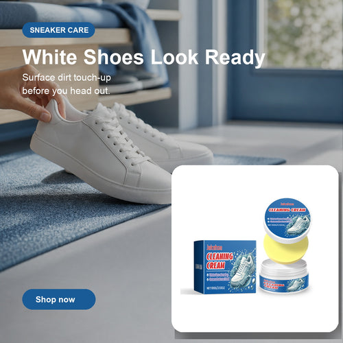 Jakehoe White Shoe Cleaning Cream 100g with Sponge - JH-C04-0058-01