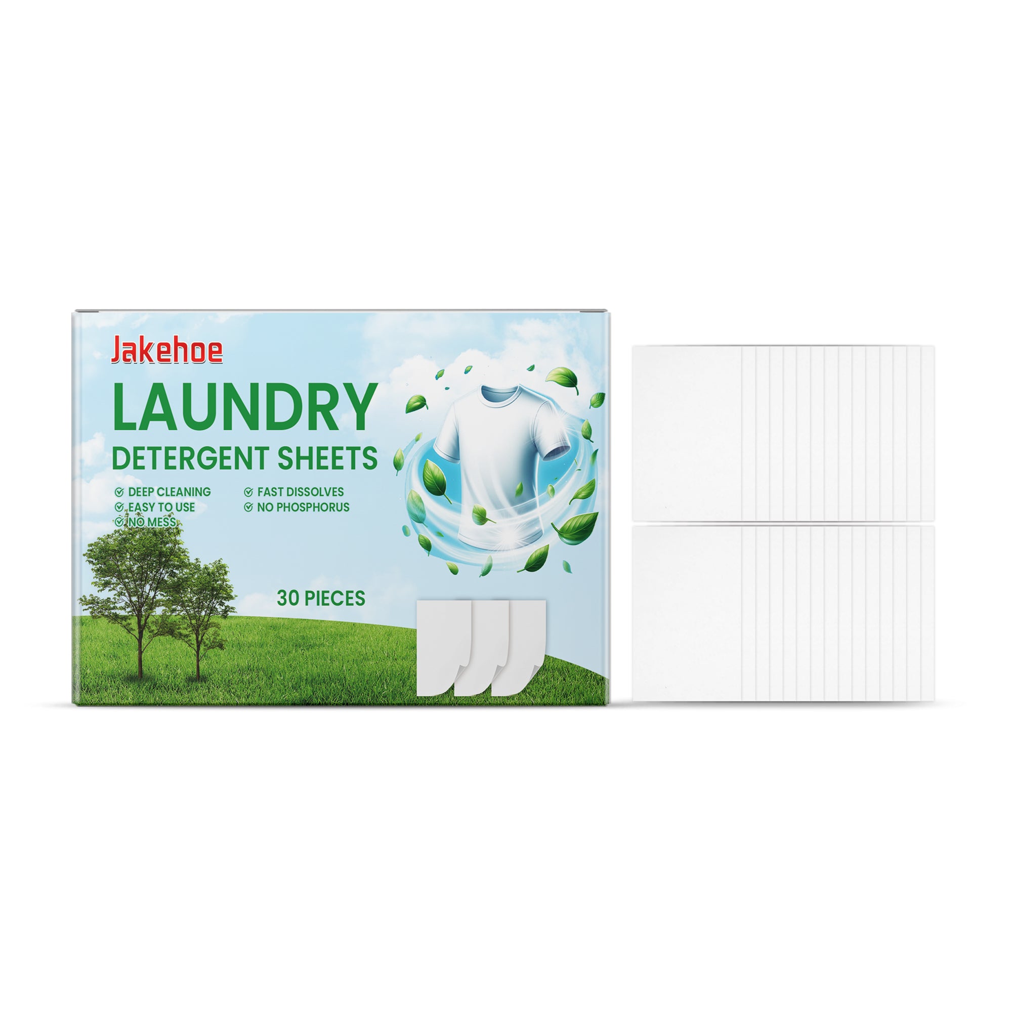 Jakehoe Laundry Detergent Sheets — 4-Pack Supply