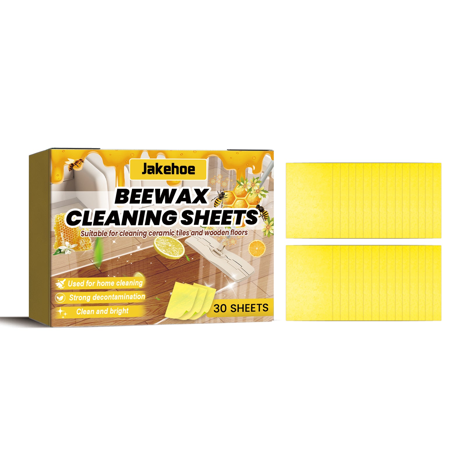 Jakehoe Dissolvable Floor Cleaning Sheets — 2 × 30 Count