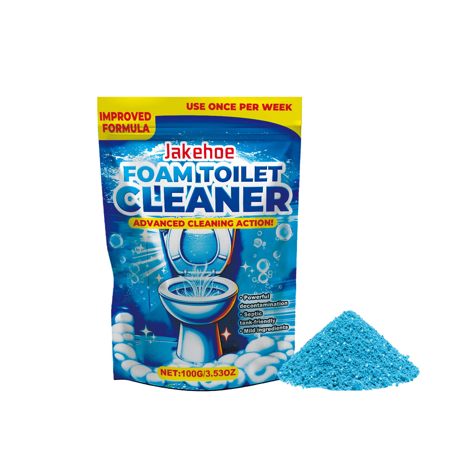 Toilet Bowl Foam Cleaner Powder 100g - JHC02-A022-100-BU1