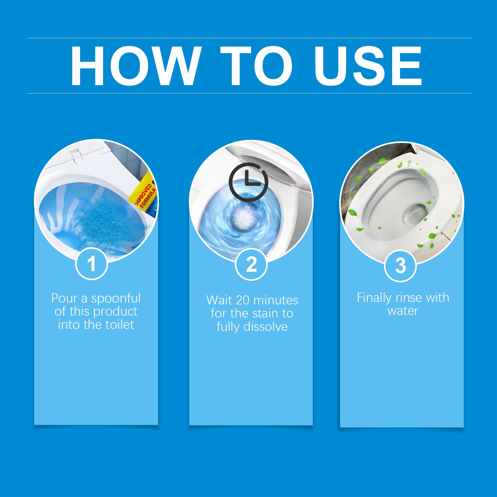 Toilet Bowl Foam Cleaner Powder 100g - JHC02-A022-100-BU1