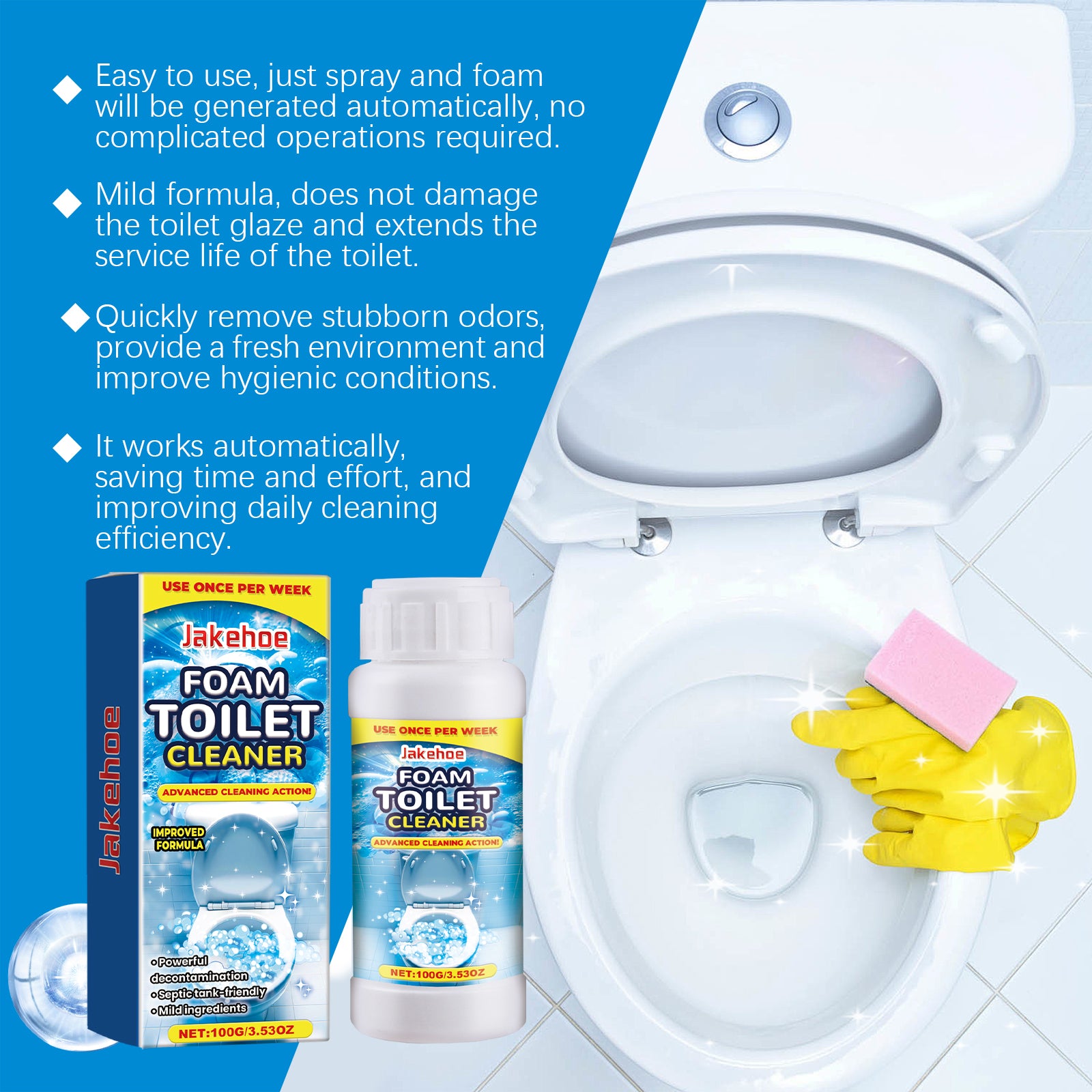 Foam Toilet Cleaner 100g - JHC02-A023-100-BU1