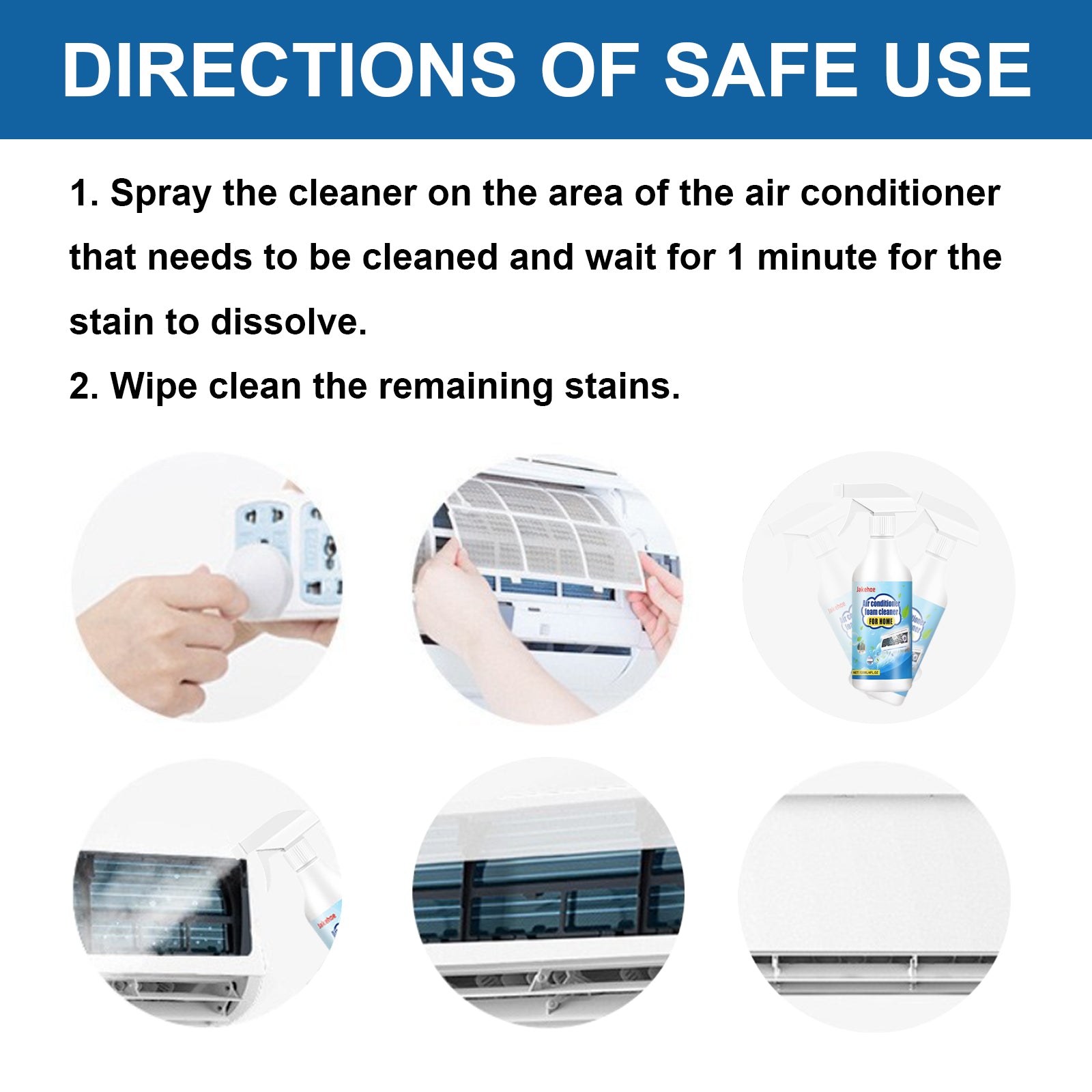 Jakehoe Air Conditioner Foam Cleaner 120ml - JHC05-A017-120-BU1