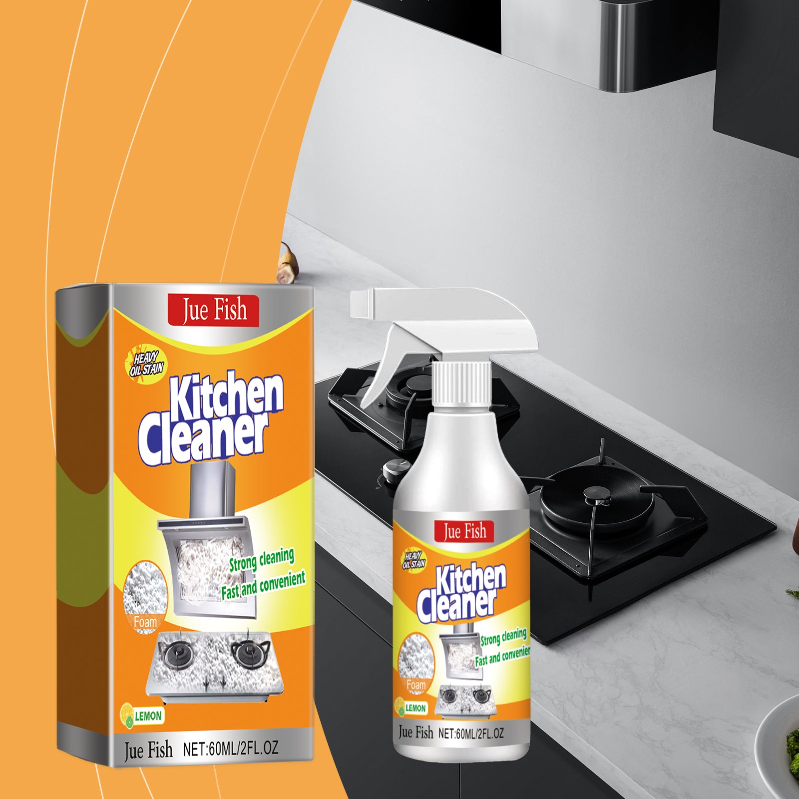 Kitchen Degreaser Foam Cleaner 60ml - Jcfpmqjj71dn01-60ml