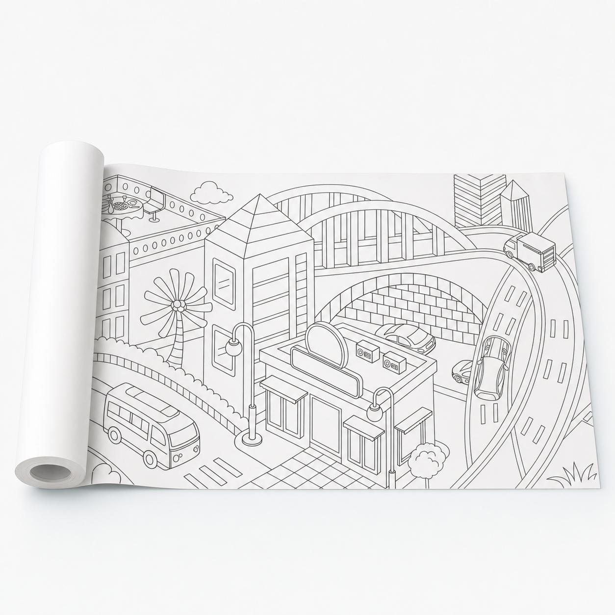 MaraEcoWell 10-meter city garden coloring roll on a clean white background