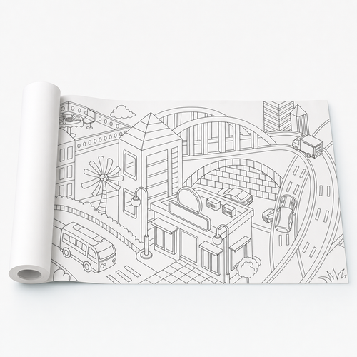 MaraEcoWell 10-meter city garden coloring roll on a clean white background
