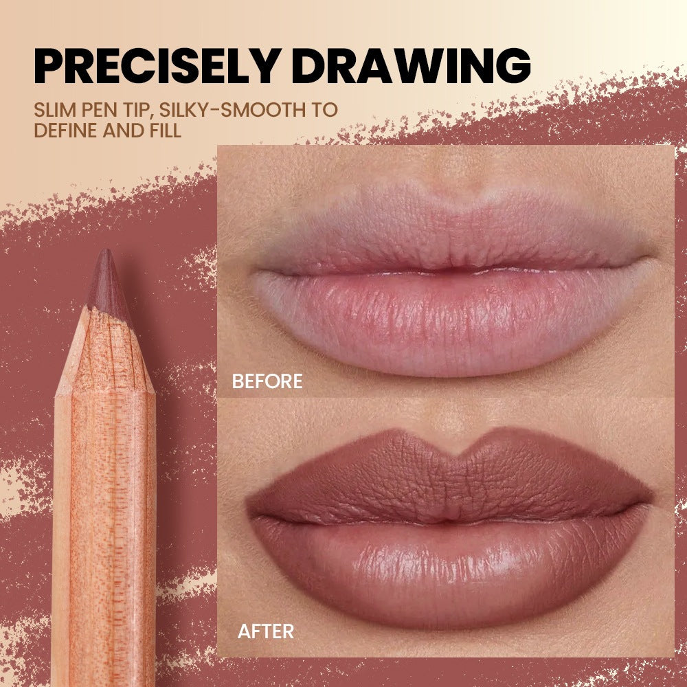 Lip liner set of 6 pcs, 18-color waterproof lipstick pen, foreign trade makeup wholesale