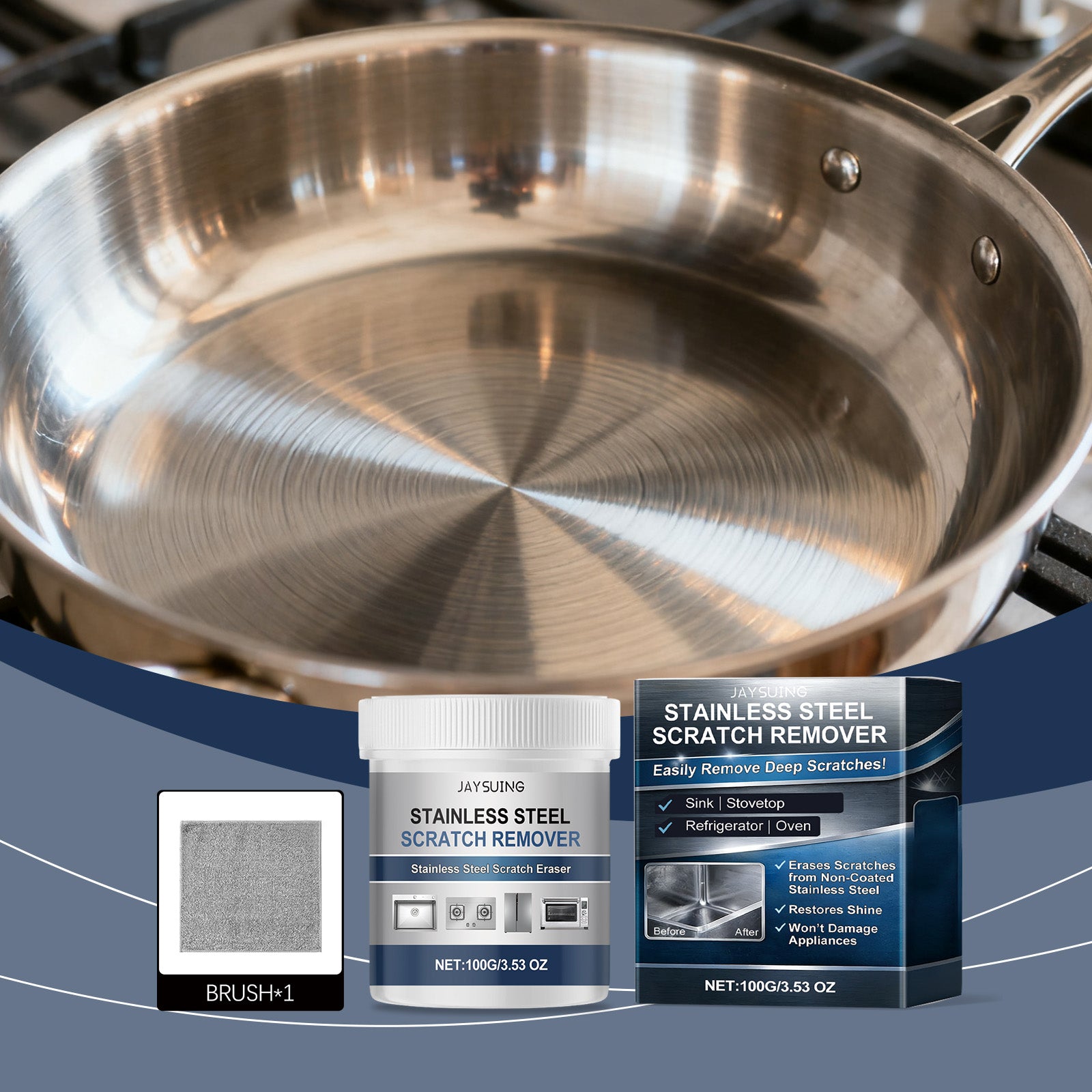 Stainless Steel Scratch Remover Cream