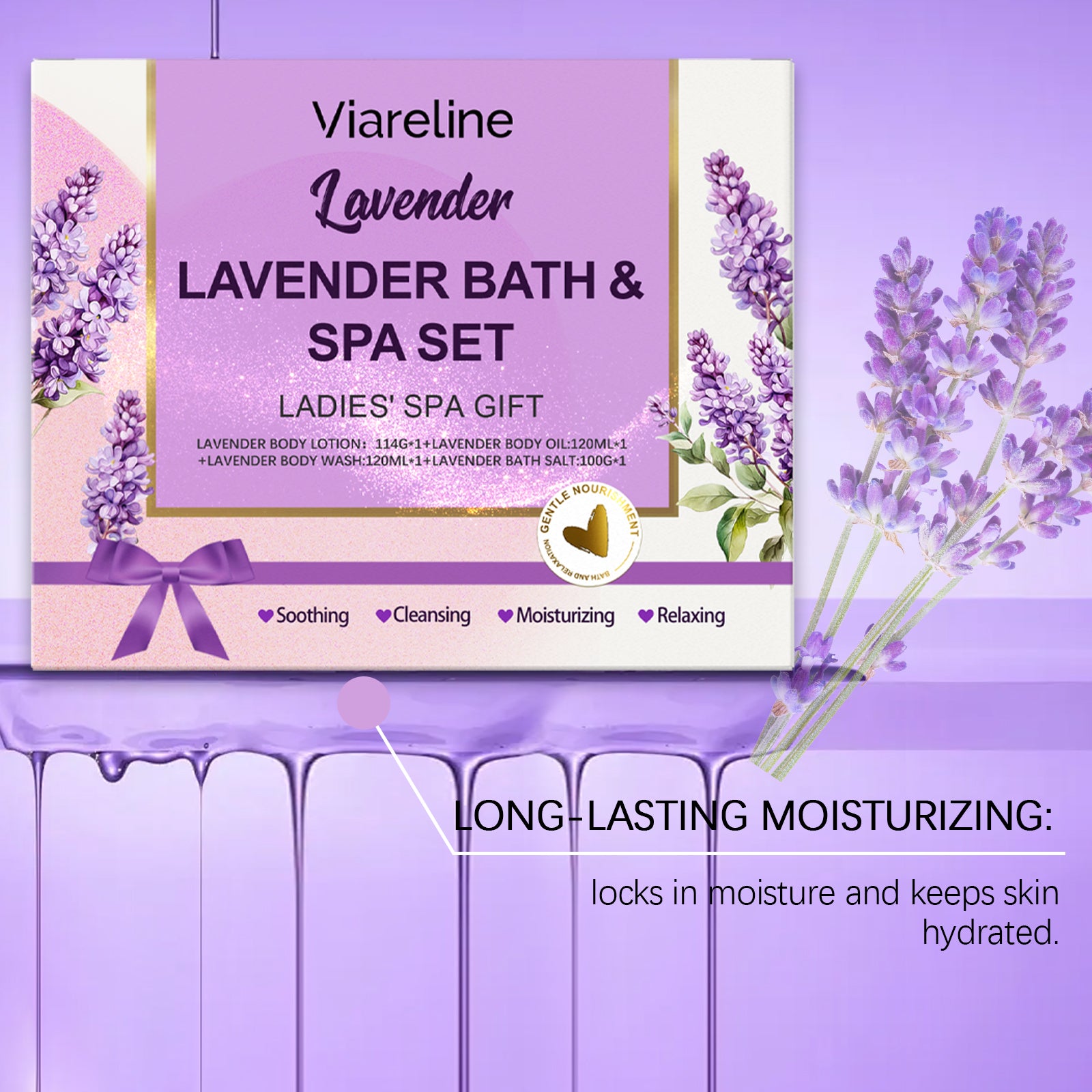 Viareline lavender bath and spa gift box