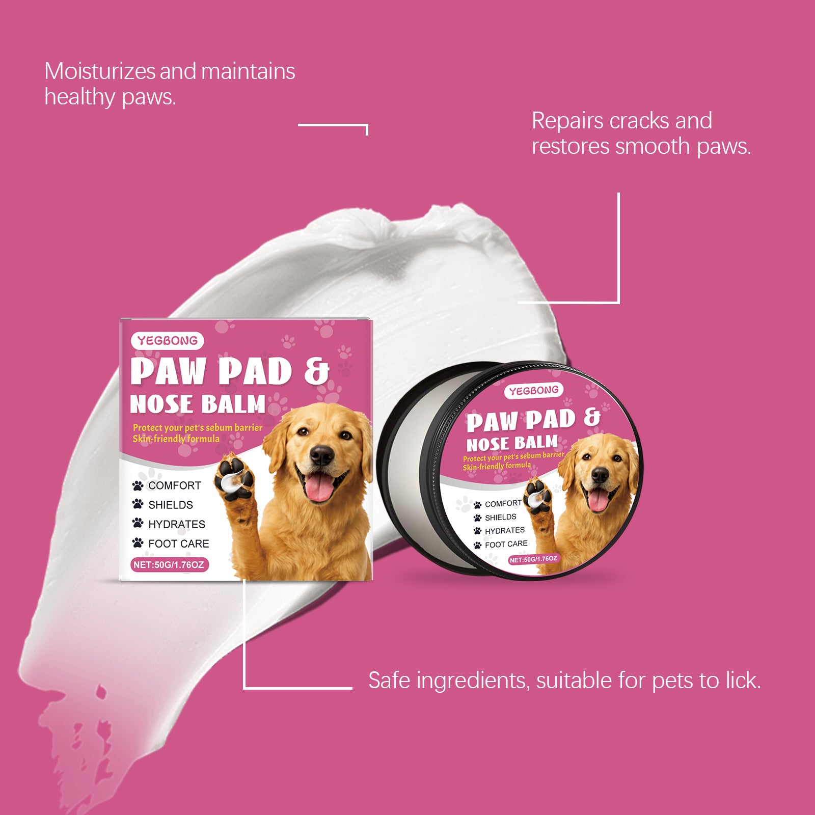 Yegbong paw balm for dog paw care