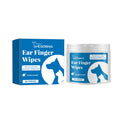 Two tubs of Yegbong pet ear finger wipes, 100 wipes total