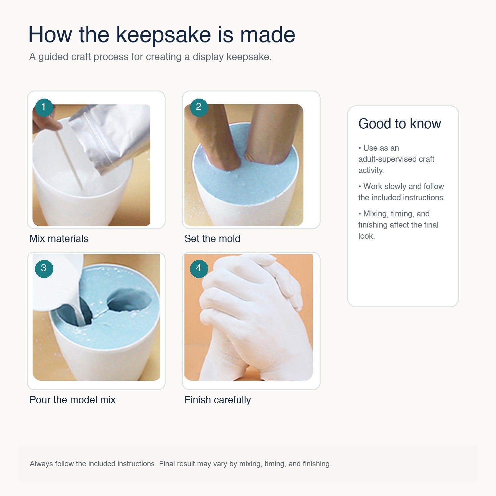 DIY Hand Casting Kit for Couples & Families