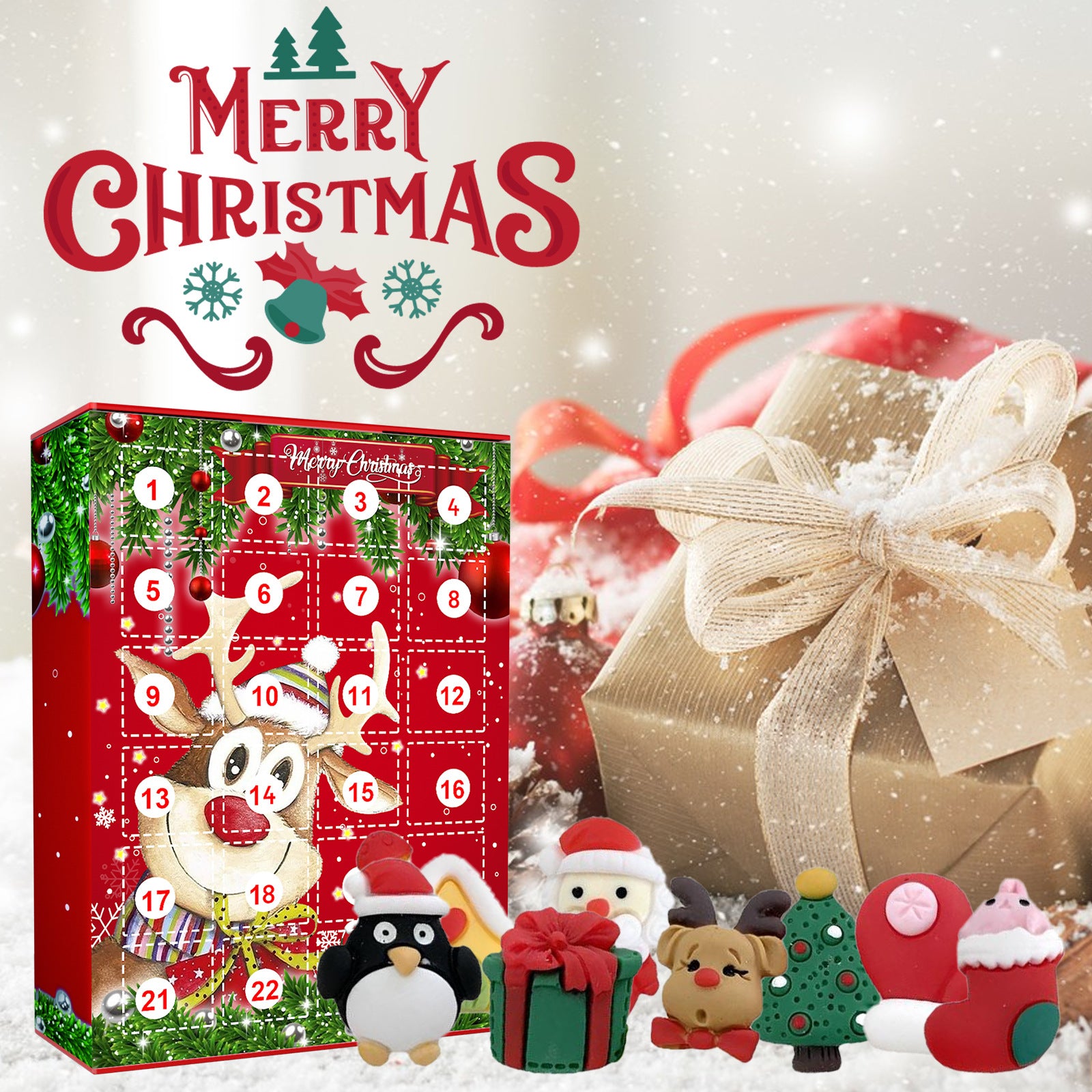 Dowmoo reindeer advent calendar with daily surprise charms