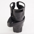 Black rotating dual car cup holder expander with two drink positions