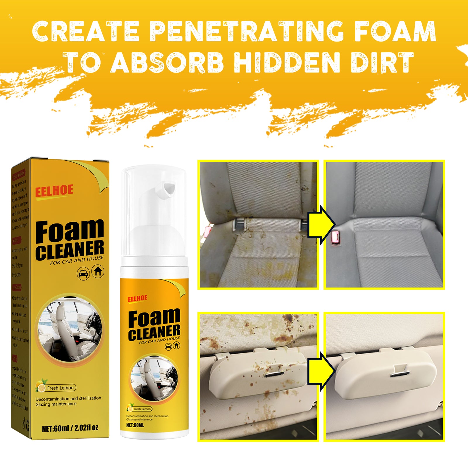 Car Interior Foam Cleaner 100ml - pgyh004-100ml