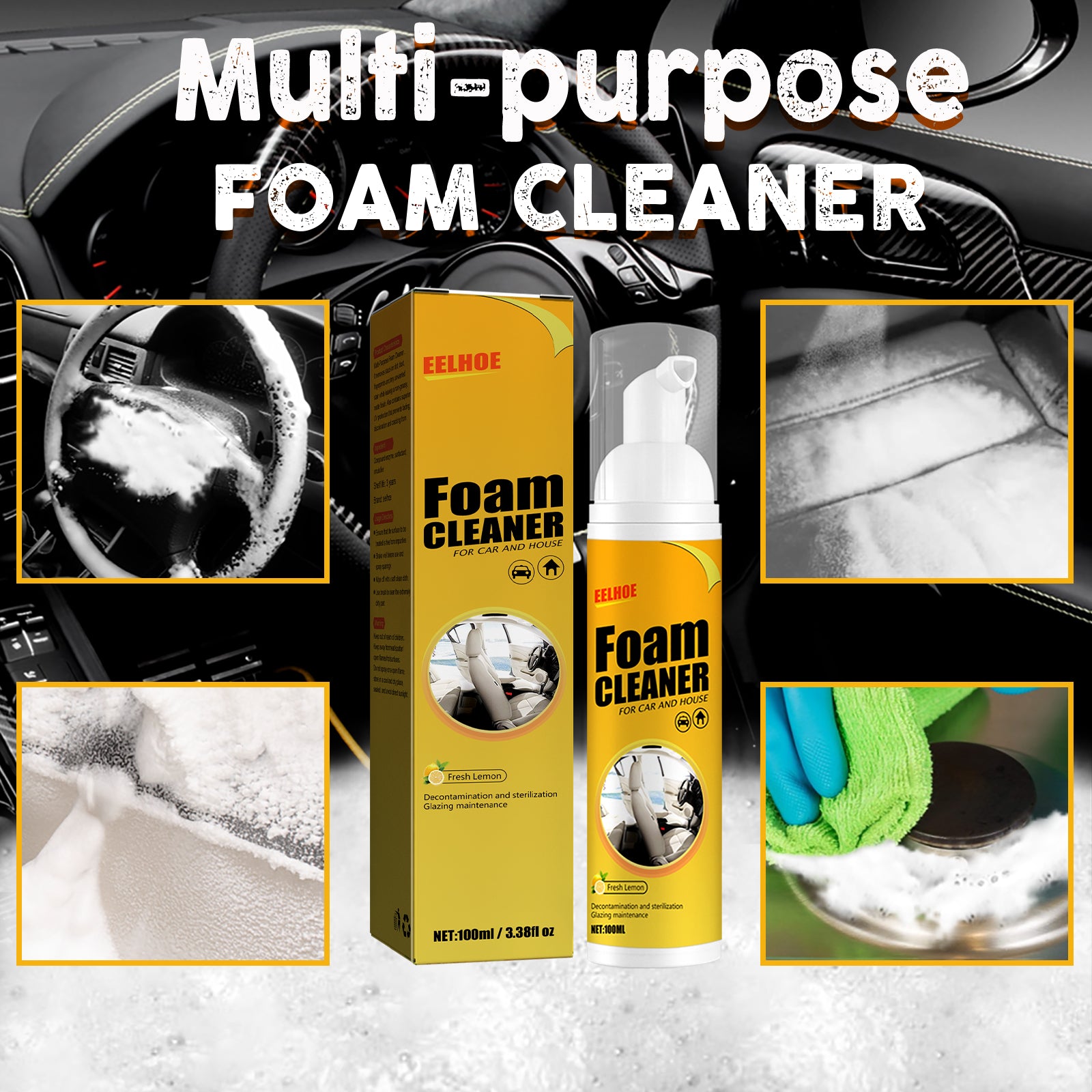 Car Interior Foam Cleaner 100ml - pgyh004-100ml