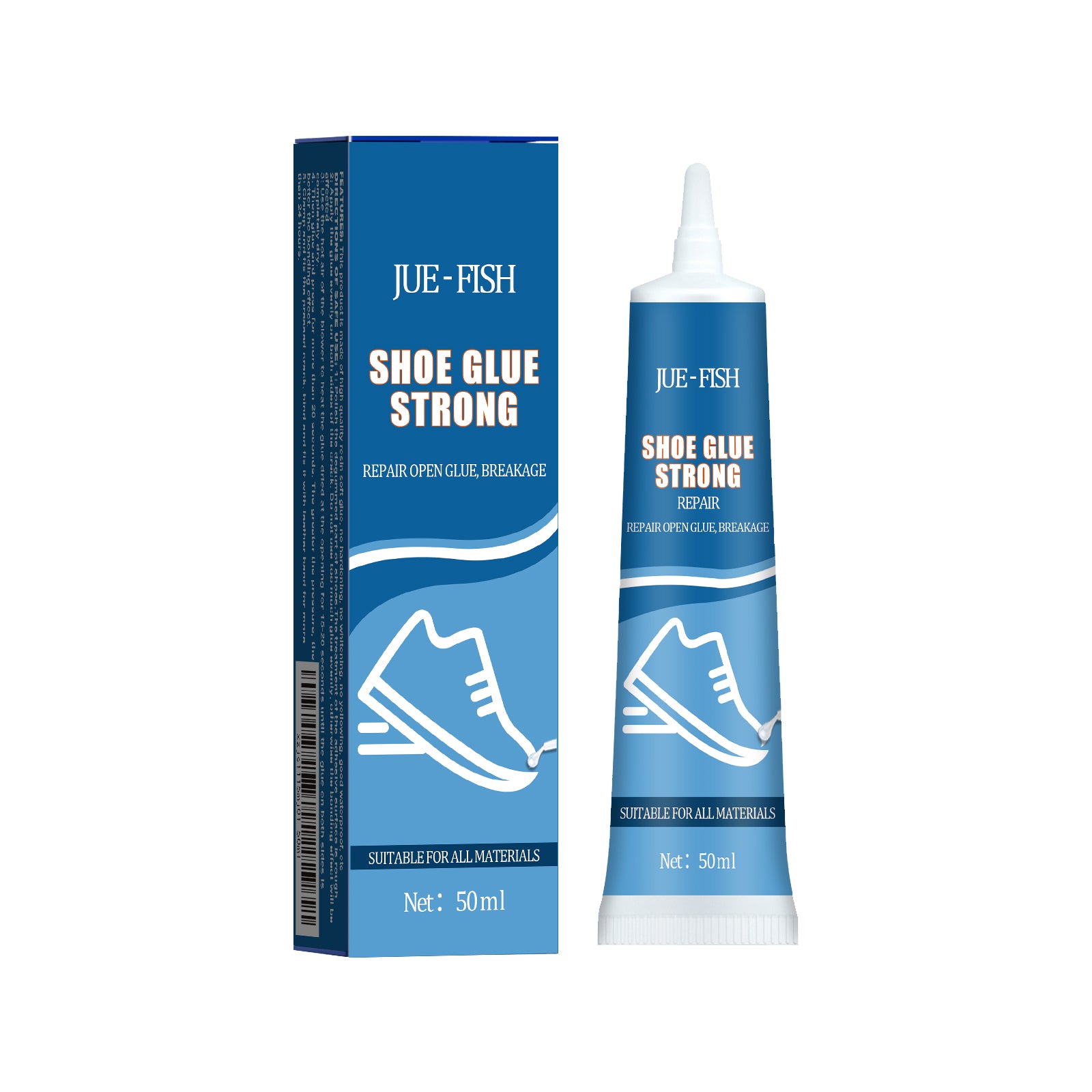 Jue-Fish Flexible Shoe Repair Glue — 4 × 50 ml